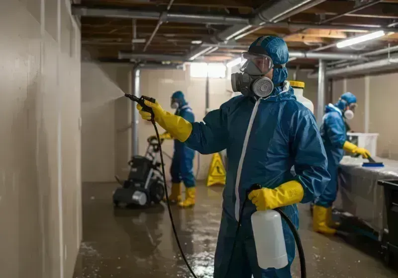 Basement Sanitization and Antimicrobial Treatment process in Joliet, IL